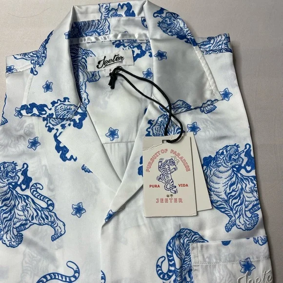 Jeeter Pursuit of Paradise Tiger Shirt - White Size Small unisex - Picture 6 of 12